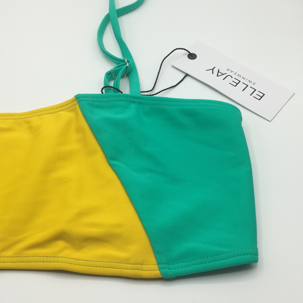 Ellejay Yellow Color Block Lauren Top Size Medium - Picture 6 of 10